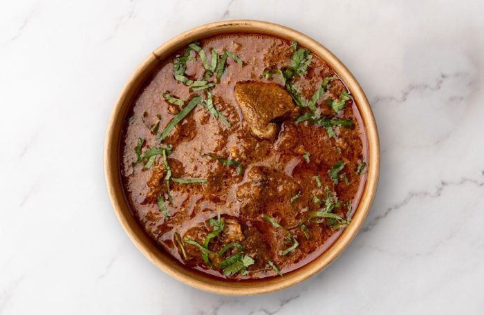 Lamb Curry with Bowl of Rice